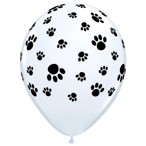 11" Paw Prints-A-Round Latex Balloons | 50 Count