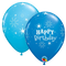 11" Birthday Sparkle Dark Blue & Robin's Egg Blue Latex Balloons | 50 Count
