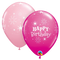 Surtido de globos de látex brillantes de cumpleaños de 11" | 50 unidades