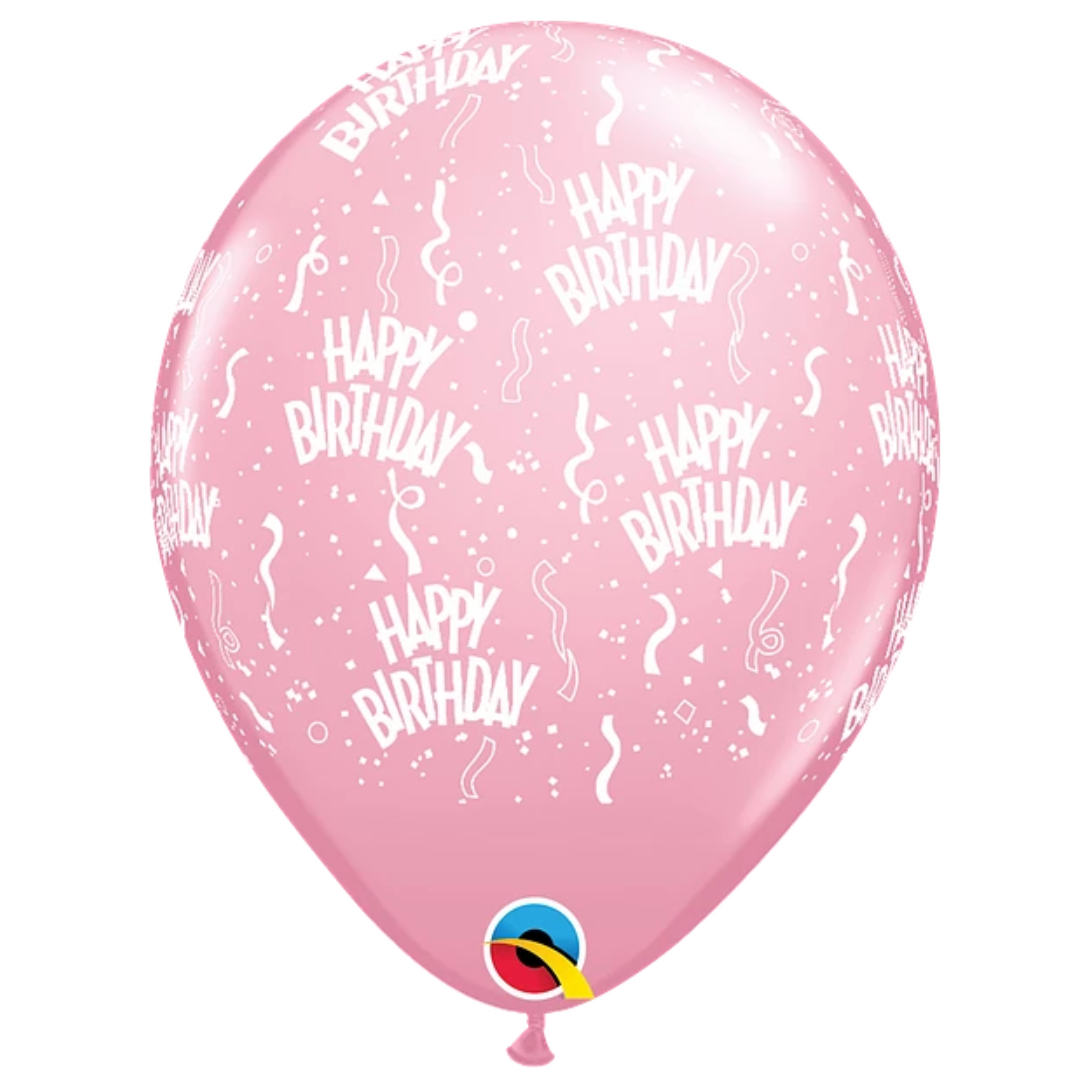 11" Qualatex Pastel Birthday-A-Round Latex Balloons Assortment | 50 Count