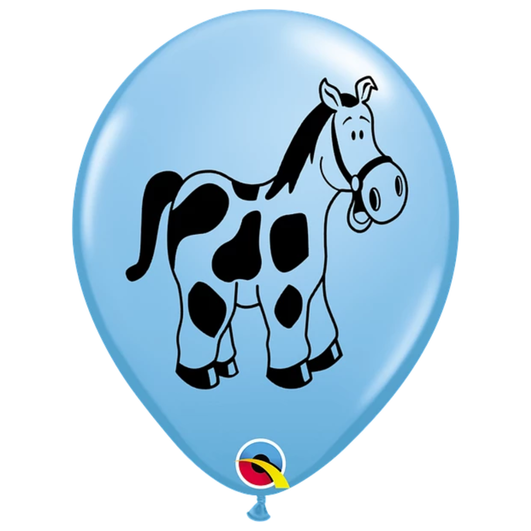 11" Qualatex Farm Animal Assortment Latex Balloons | 50 Count