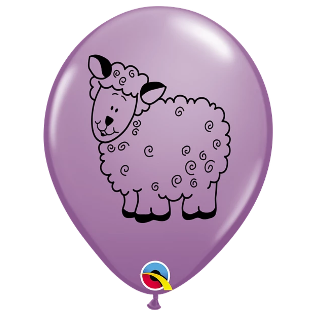 11" Farm Animal Assortment Latex Balloons | 50 Count