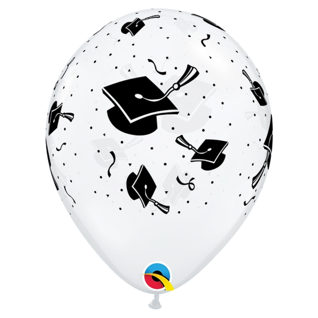 11" Graduation Hats Latex Balloons | 50 Count