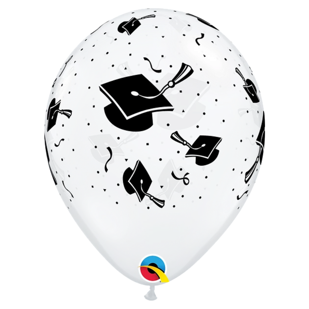 Globos de látex con sombreros de graduación de 11.0 in | 50 unidades