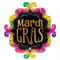 Globo de aluminio con marco elegante de Mardi Gras de 28" (P21)