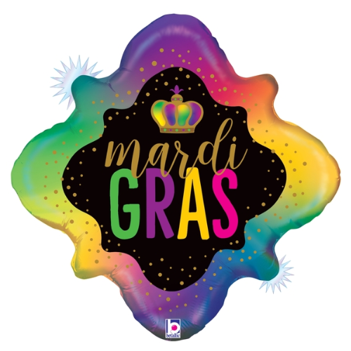 Globo de papel de aluminio Opal Mardi Gras de 24" (WSL)