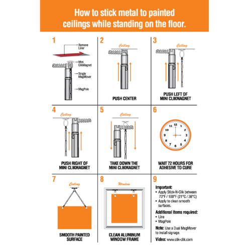 Stick-N-Clik Kit (Sticky Adhesive Metal For Smooth Surfaces Used In Suspension)