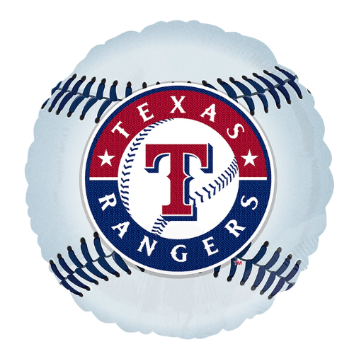 Globo de aluminio de béisbol de los Texas Rangers de 18" | Compre 5 o más y ahorre un 20 %