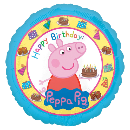 Globo de aluminio Peppa Pig Happy Birthday de 18" | Compra 5 o más y ahorra un 20 %