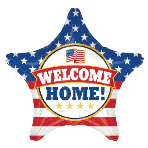 18" Anagram Welcome Home Patriotic Foil Balloon (P22) | Buy 5 Or More Save 20%