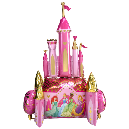 Globo de aluminio de doble cara Airwalker de Princess Once Upon a Time Castle de 55"