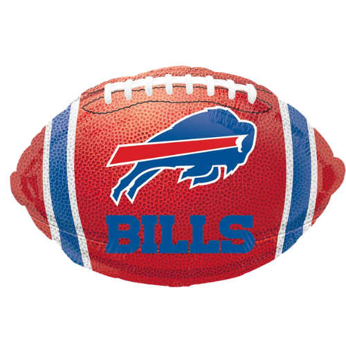 Globo de aluminio de fútbol de la NFL de los Buffalo Bills de 17" | Compre 5 o más y ahorre un 20 %