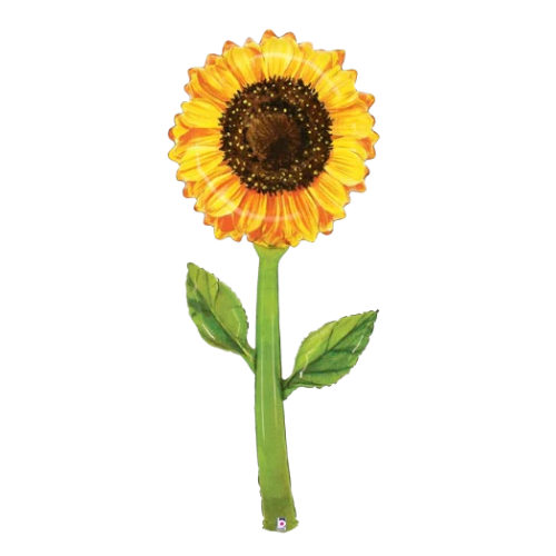 64" Fresh Pick Watercolor Sunflower Foil Balloon (P18) | Stands Over 5 Feet Tall!