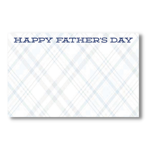 Father's Day Blue Cross-Hatch Enclosure Cards | 50 Count
