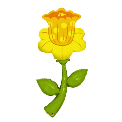 60" Fresh Picks Yellow Daffodil Foil Balloon (P32) | Stands 5 Feet Tall!