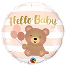 18" Hello Baby Bear Foil Balloon | Buy 5 Or More Save 20%