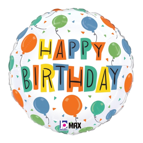 Globos de fiesta de cumpleaños de 18" Globo de aluminio | Compre 5 o más y ahorre un 20 %