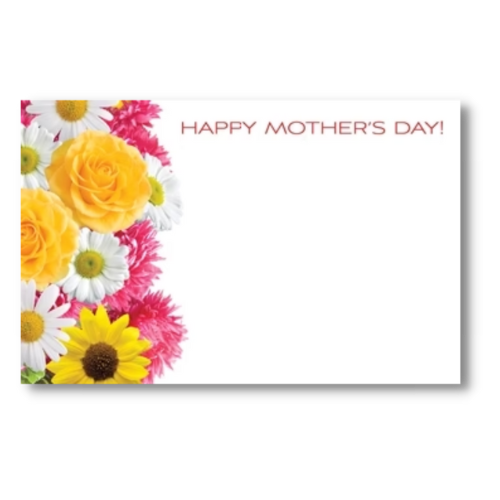 Mother's Day Traditional Flowers Enclosure Cards | 50 Count