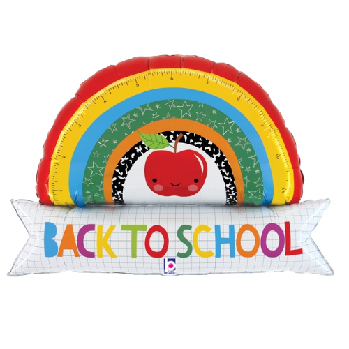 29" Back To School Rainbow Banner Foil Balloon (P31)