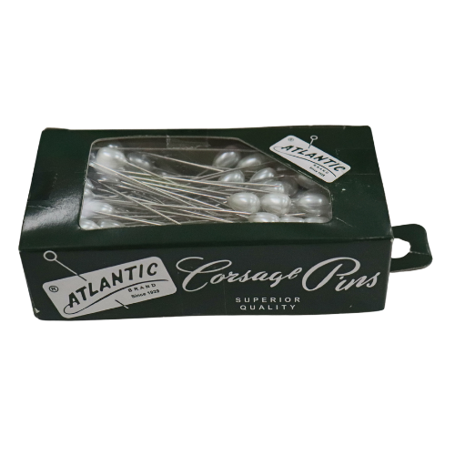 2 1/2" Atlantic Brand Pearl Shape Pearl White Corsage Pins | 144 Count