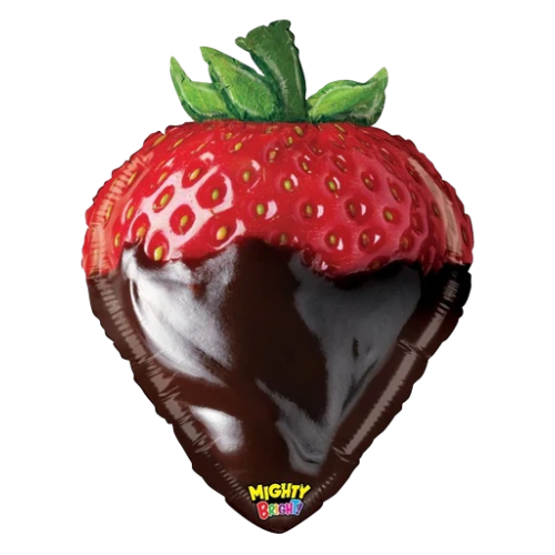 22" Mighty Chocolate Strawberry Foil Balloon (P10)