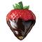 Globo metalizado con fresas de chocolate Mighty de 22" (P10)