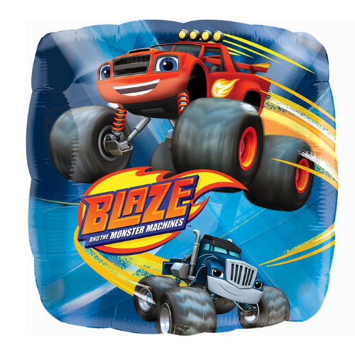 18" Blaze Monster Truck Double Sided Foil Balloon | Buy 5 Or More Save 20%