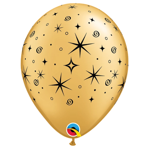 11" Sparkles & Swirls Latex Balloons | 50 Count