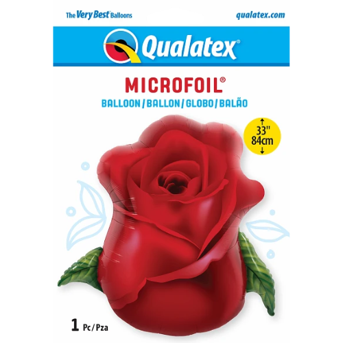 33" Red Rose Bud Foil Balloon (P12)