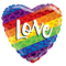 Globo sin papel de aluminio de 18" Rainbow Love Heart (P6) | Compre 5 o más y ahorre un 20 %