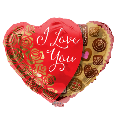 22" Heart Chocolate Box I Love You Foil Balloon (P13)