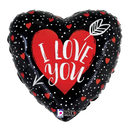 18" Love You Heart Arrow Foil Balloon (P5) | Buy 5 Or More Save 20%