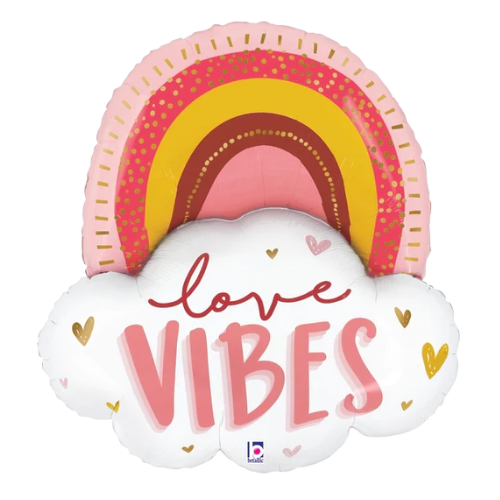 26" Boho Love Vibes Rainbow Foil Balloon (WSL)