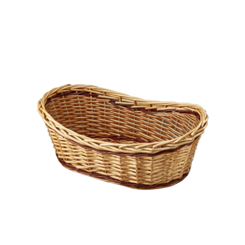 19" Two-Tone Oblong Willow Basket
