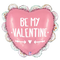24" Valentine Doodle Ruffled Heart Foil Balloon (P9)