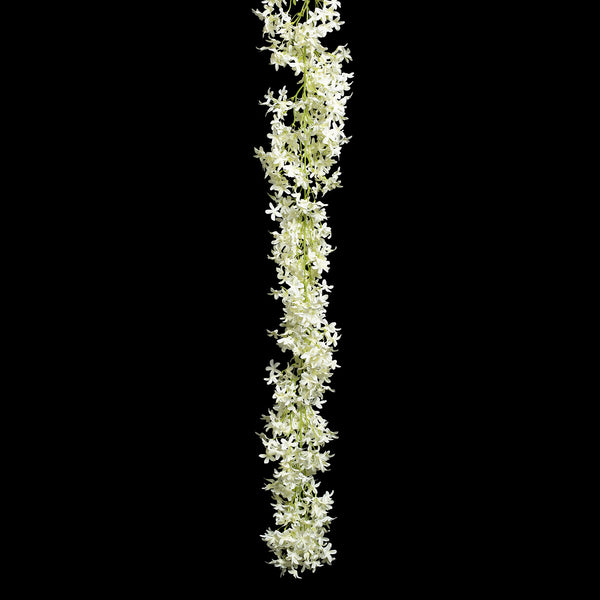 Guirnalda de flores artificiales de marfil