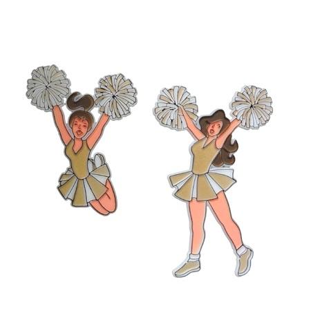 3" Cheerleader Charm 2 pc