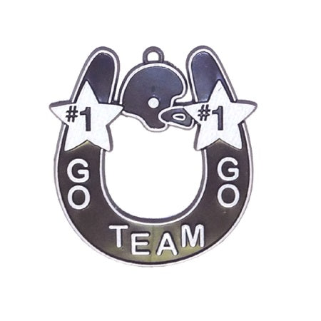 Dije de herradura Go Team Go de 2.5" x 2.75"