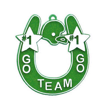 Dije de herradura Go Team Go de 2.5" x 2.75"