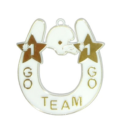 Dije de herradura Go Team Go de 2.5" x 2.75"