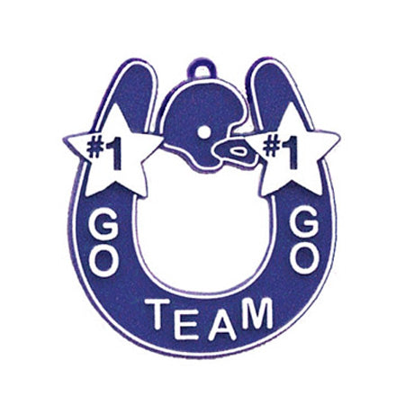 Dije de herradura Go Team Go de 2.5" x 2.75"