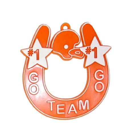 Dije de herradura Go Team Go de 2.5" x 2.75"