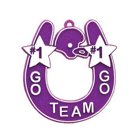 Dije de herradura Go Team Go de 2.5" x 2.75"