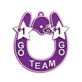 Dije de herradura Go Team Go de 2.5" x 2.75"