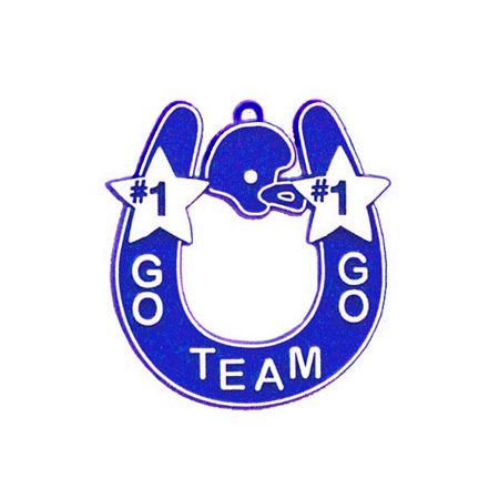 Dije de herradura Go Team Go de 2.5" x 2.75"