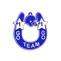 Dije de herradura Go Team Go de 2.5" x 2.75"