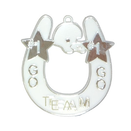 Dije de herradura Go Team Go de 2.5" x 2.75"
