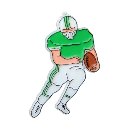 3" Running Football Player Plastic Charm | 2 Count
