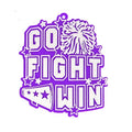 2.5" Go Fight Win Charms 2pc