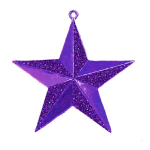 2.5" 3-D Glitter Star